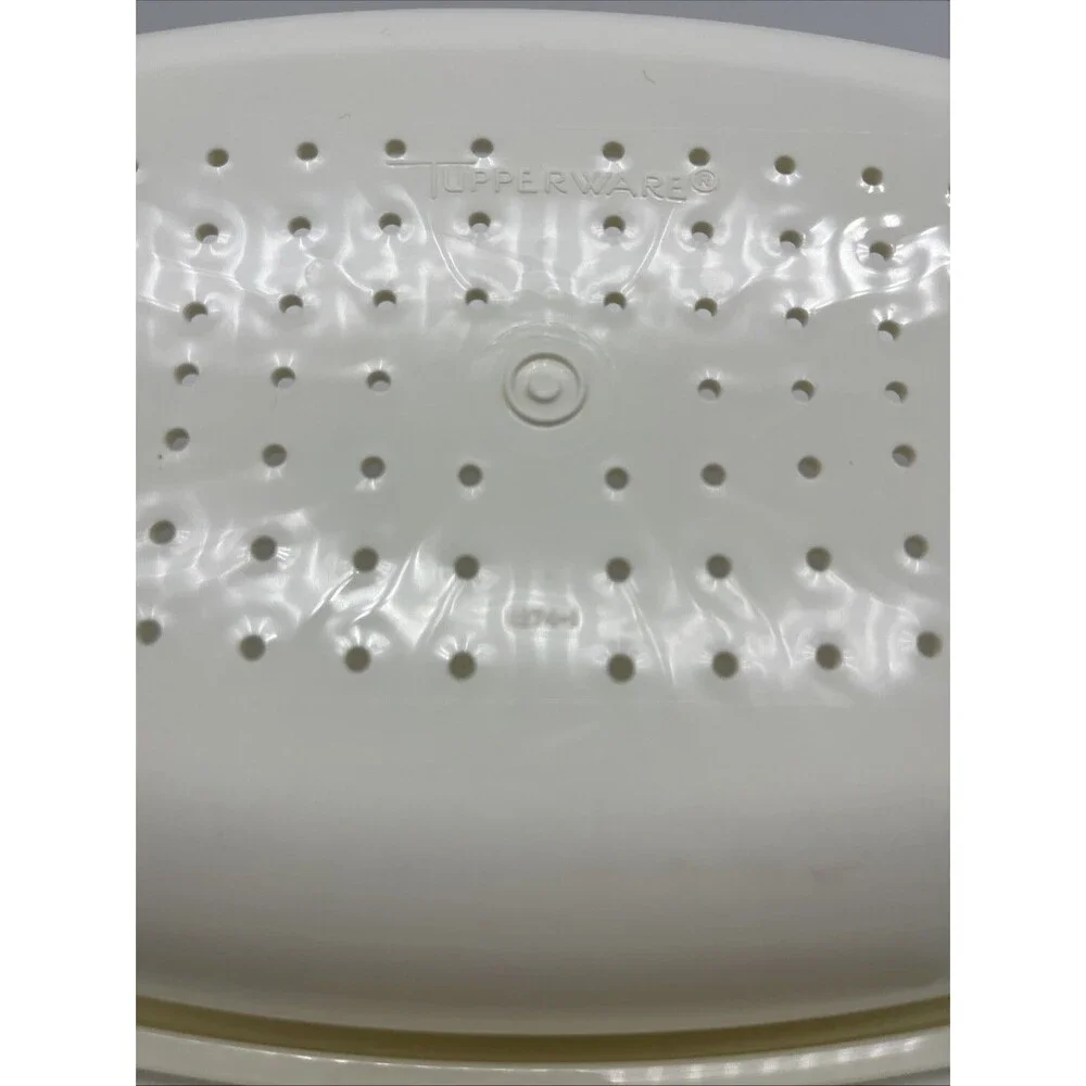 Tupperware Microwave Vegetable Steamer Harvest Gold 1273-5/1274-1/1275-4, 4 Set